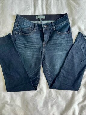 Wit & Wisdom Women's Skimmer Skinny Jeans - Dark Indigo Wash- comfort fit.